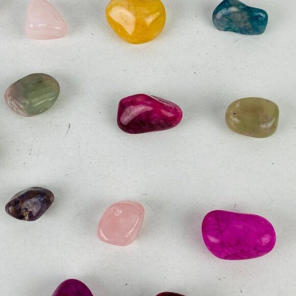 Rainforest Cafe Collectible Colorful Polished Rocks Lot of 14 Pieces With Bag - Picture 5 of 7